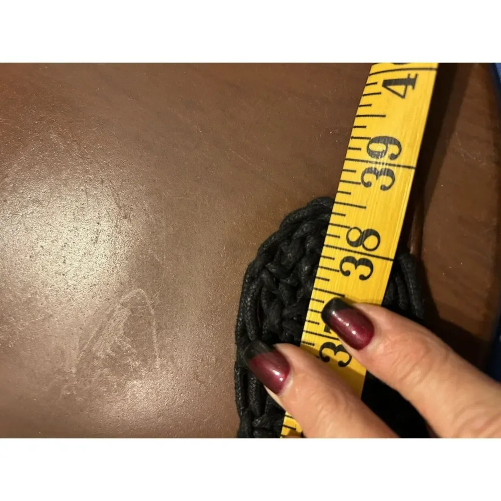 Vintage Genuine Leather Braided Black Belt Size S‎ Boho Western Hippie Cowgirl
